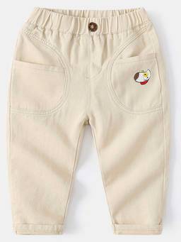 Hopscotch - Boys Beige Solid Pant