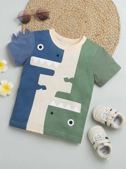 Hopscotch - Boys Multi Coloured Animal Print T-Shirt