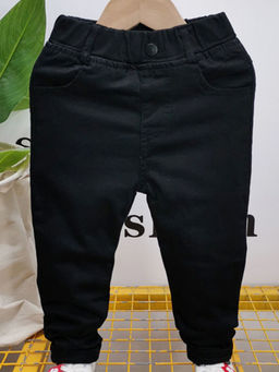 Hopscotch - Boys Black Solid Jeans