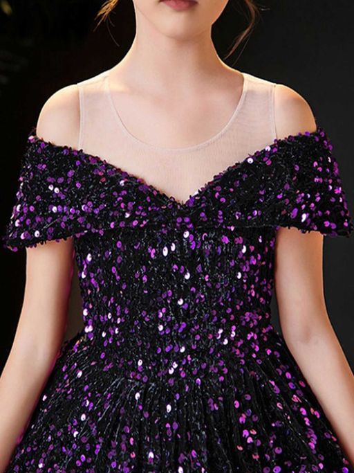 Meesho Hopscotch Ladies Dresses Buy Hopscotch Girls Purple Sequin