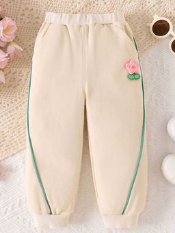 Hopscotch - Girls Cream Floral Applique Pant