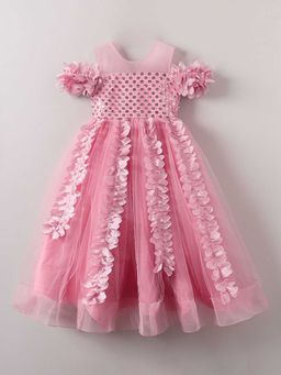 Hopscotch - Girls Pink Sequin Embellished Party Dress