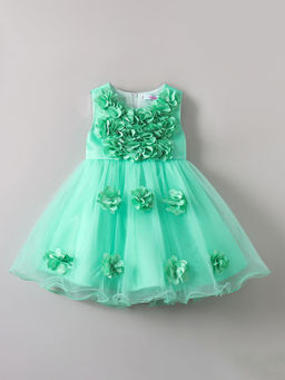 Hopscotch - Floral Applique Party Dress