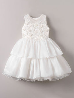 Hopscotch - Beads Embellished Sleeveless Party Dress