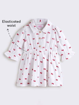 Hopscotch - Bow Print Pure Cotton Blouse