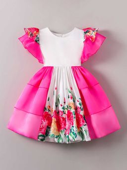 Hopscotch - Floral Print Party Dress