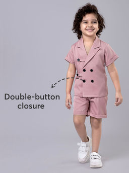 Hopscotch - 2-Piece Solid Blazer and Shorts