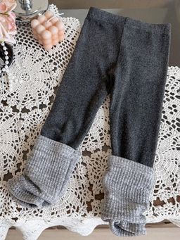 Hopscotch - Girls Grey Textured Leggings