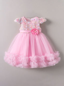 Hopscotch - Floral Applique Party Dress