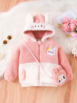 Hopscotch - Bunny Embroidered Jacket with Bag