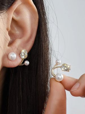 Rose Gold Korean Earrings