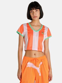 Puma - X DUA LIPA Slim Womens Orange T-Shirt