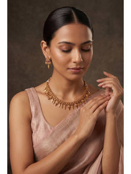 Beryachi - Pink Heritage Elakathali Jewellery Set