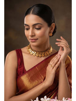 Beryachi - Multi-Colour Divine Temple Elakathali Jewellery Set