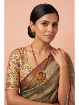 Beryachi - Pink Lakshmi Ela Kathali Heritage Haar Jewellery Set