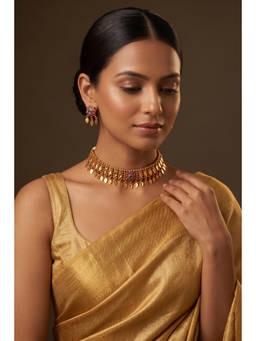 Beryachi - Pink Regal Elakathali Jewellery Set