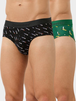 Bummer - Multicolor Men Cotton Printed Briefs (Pack of 2)