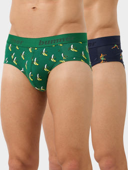 Bummer - Multi Men Cotton Printed Briefs (Pack of 2)