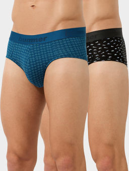 Bummer - Men Cotton Multi Printed Briefs (Pack of 2)