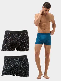 Bummer - Men Cotton Printed Multi Trunks (Pack of 3)