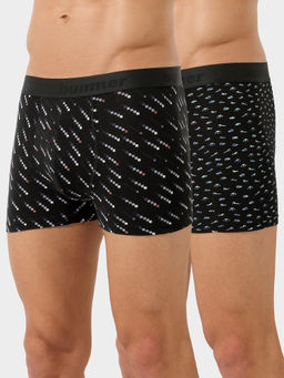 Bummer - Men Cotton Multi-color Printed Trunks (Pack of 2)