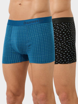Bummer - Men Cotton Multicolor Printed Trunks (Pack of 2)