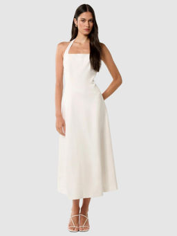 Forever New - Women White Solid Midi Dress