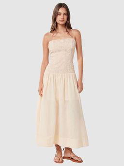 Forever New - Women Cream Self Design Maxi Dress