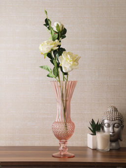 HomeTown - Belize Glass Tall Vase in Blush Colour