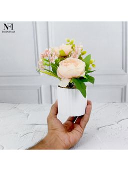 NFI Essentials - Artificial Rose Flowers with Ceramic Pot