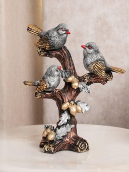 HOME 360 - Artisan-Crafted Grey Bird Figurine
