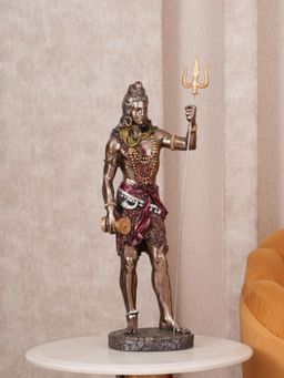 HOME 360 - Mahadev Sculpture with Trishul Figurine