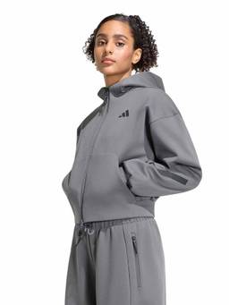 adidas - Women Z.N.E. Cropped Full Zip Hoodie