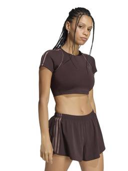 adidas - Women Sport Superstar Training Brown Crop T-Shirt