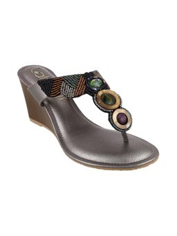 Catwalk - Women Slip-On Wedges Heels - Silver