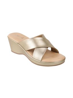 Catwalk - Women Slip-On Wedges Heels - Gold