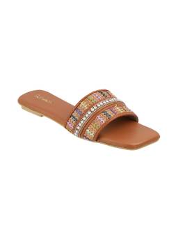 Catwalk - Women Slip-On Flats - Tan