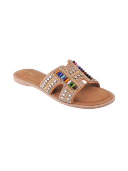 Catwalk - Women Slip-On Flats - Tan
