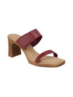 Catwalk - Women Slip-On Sandals Heels - Maroon