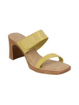Catwalk - Women Slip-On Sandals Heels - Yellow