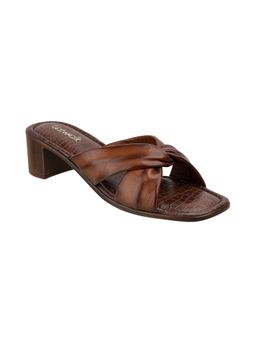 Catwalk - Women Slip-On Sandals Heels - Tan