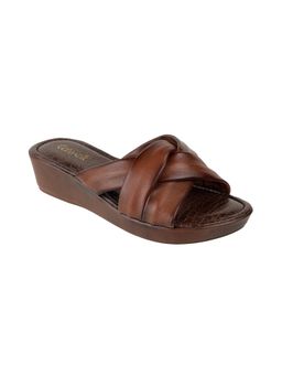 Catwalk - Women Slip-On Sandals Heels - Brown