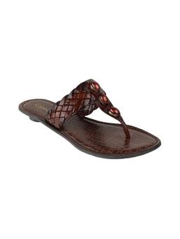 Catwalk - Women T-Straps Flats - Tan