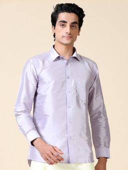 TATTVA - Lavender Men Classic Slim Fit Ethnic Shirt
