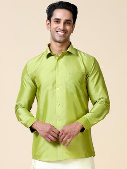 TATTVA - Green Men Classic Slim Fit Ethnic Shirt