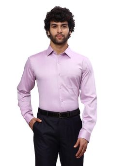 Raymond - Slim Fit Solid Medium Lavender Shirt