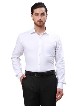 Raymond - Slim Fit Self Design White Shirt