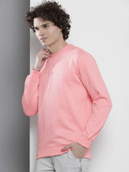 The Indian Garage Co - Men Pink Regular Fit Crew Neck Sweatshirt