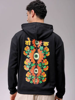 The Indian Garage Co - Men Black Oversized Fit Overhead-Hoodie