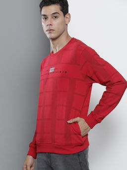 The Indian Garage Co - Men Red Regular Fit Crew Neck Sweatshirt
